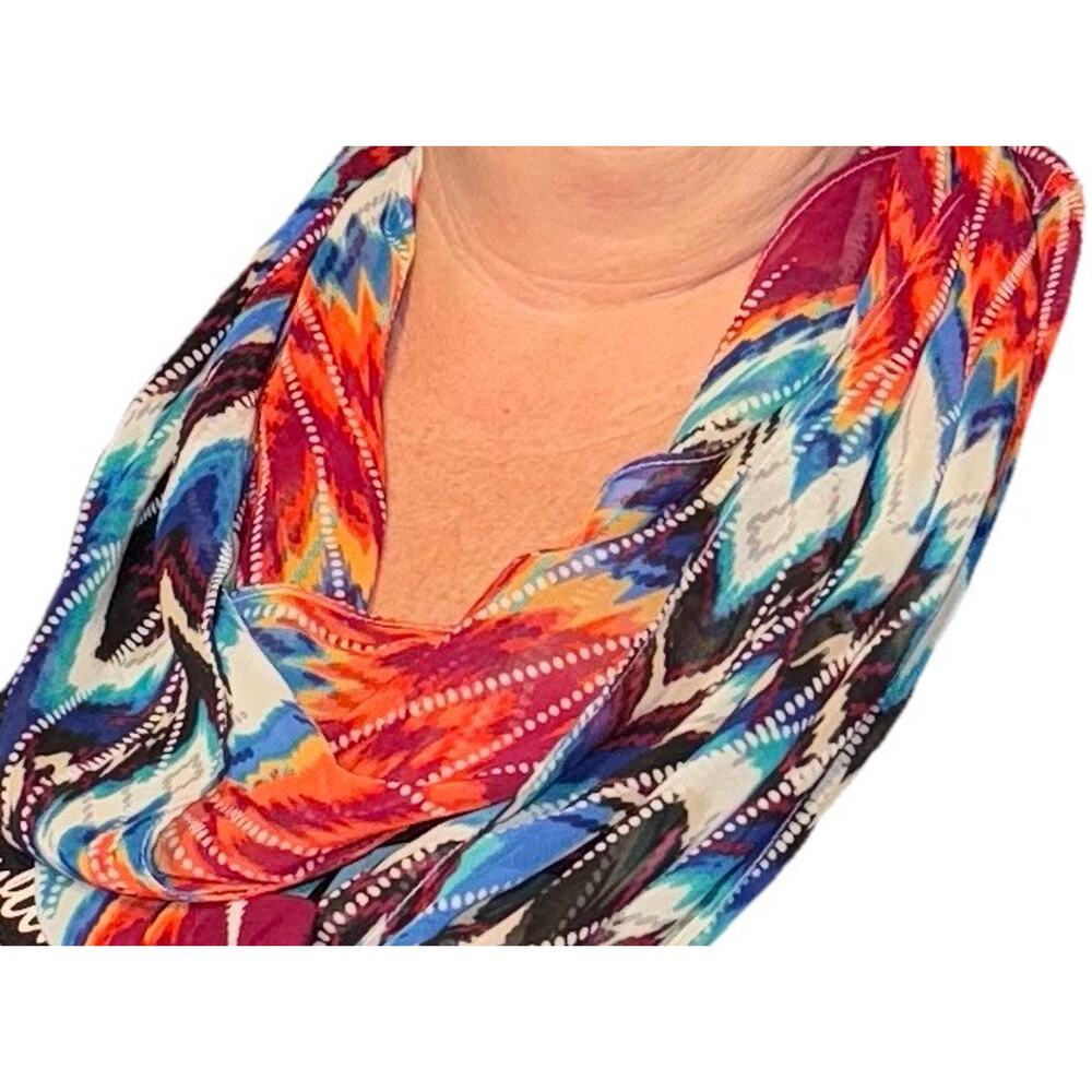 Infinity Scarf Lightweight Chic Polyester Neck Wrap Made In Mexico